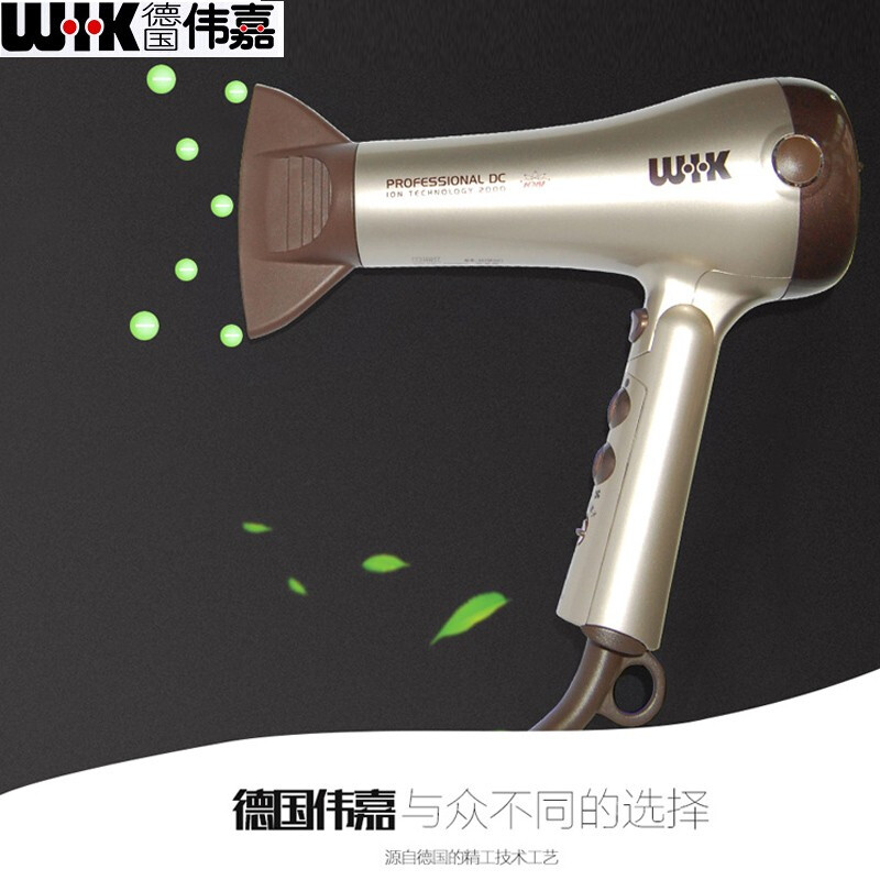 偉嘉（WIK） 德國電吹風(fēng)機(jī)家用 大功率 負(fù)離子折疊家庭酒店專用吹風(fēng)筒冷熱風(fēng) 5579FDCI香檳金/黑色