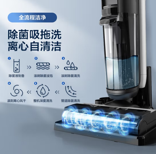 添可(TINECO)無線智能洗地機(jī)芙萬2.0 LED家用掃地機(jī)吸拖一體手持吸塵器
