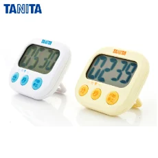日本百利達(dá)tanita廚房計時器提醒器學(xué)生定時器倒計時器烘焙 TD-384 白色/黃色